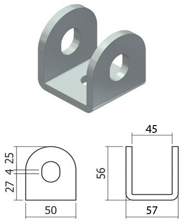 Top intermedio per Paletto Linea Vita Small CSC 702C Inox