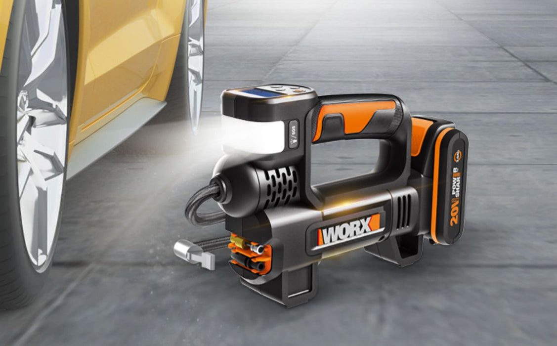 Mini compressore Portatile a batteria Worx WX092.9 senza Batteria e Caricabatteria