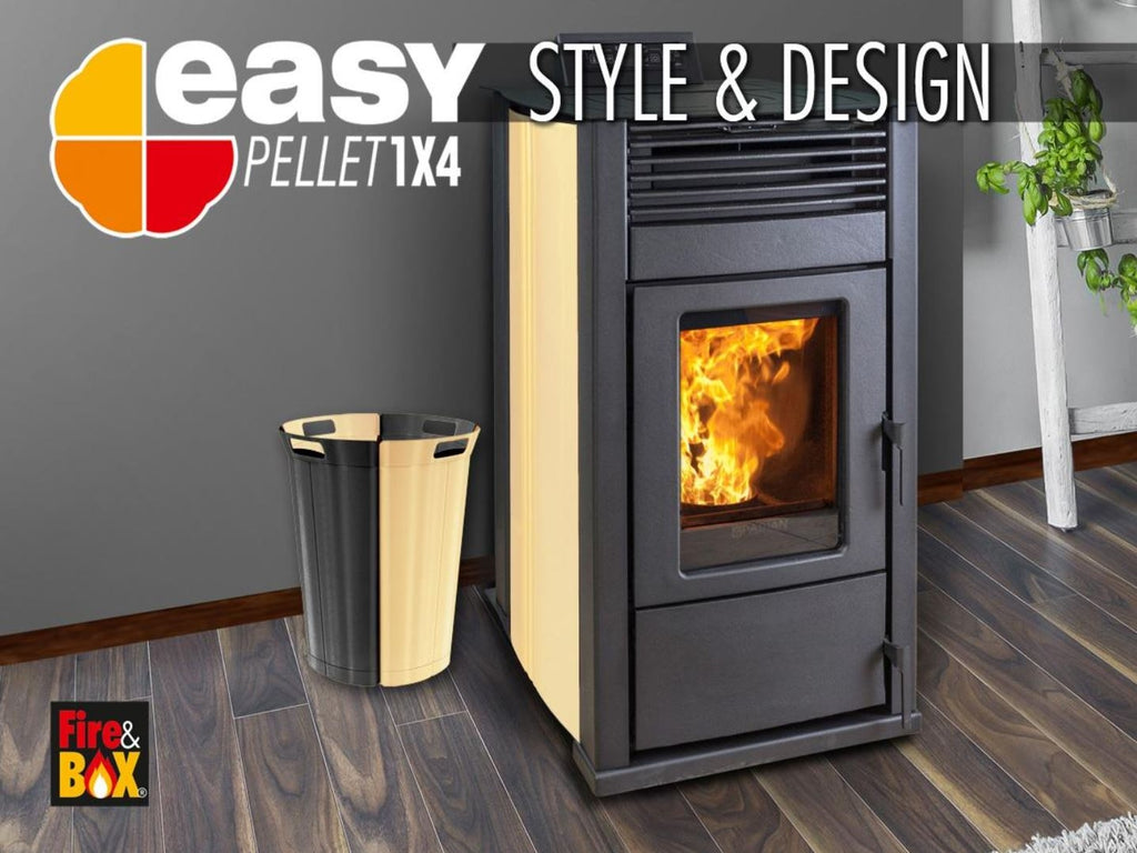 Portapellet Easy Pelle 1x4 bianco e nero - Pramar Casa